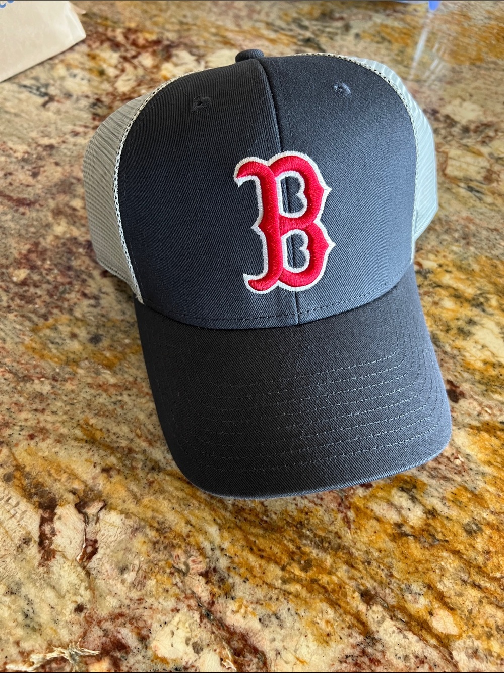 Fenway Park '47 Boston Red Sox Navy and White Trucker Snapback.
